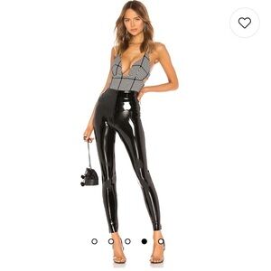 Commando Perfect Control Patent Leather Legging Black Pant Size Small Shiny Goth